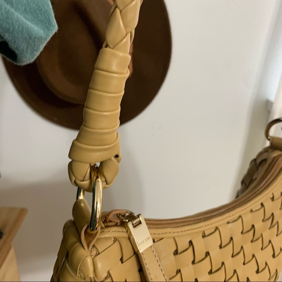 Nine west | camel color woven leather Y2K handbag purse - Picture 11 of 11
